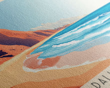 Load image into Gallery viewer, Dalia Beach, Morocco Panoramic Beach Print, Vacation Gift, Morocco Wall Art, Beach Painting, Beach Decor, Beach Painting