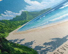 Load image into Gallery viewer, Devil’s Beach, Fiji Panoramic Print, Vacation Gift, Fiji Wall Art, Beach Painting, Beach Decor, Beach Or Lakehouse Art