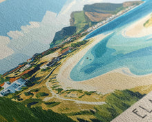 Load image into Gallery viewer, Elafonisi, Greece Panoramic Beach Print, Vacation Gift, Greece Wall Art, Framed Canvas Print, Framed Beach Painting