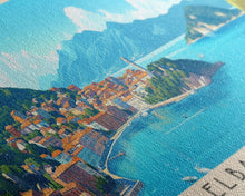 Load image into Gallery viewer, Elba Island, Italy Panoramic Print, Vacation Gift, Italy Wall Art, Vacation Wall Art, Vacatation Memories, Beach Decor, Beach Or Lakehouse Art