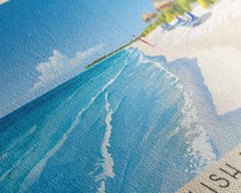 Load image into Gallery viewer, English Point Beach, Turks and Caicos Panoramic Beach Print, Vacation Gift, Turks and Caicos Wall Art, Framed Canvas Print, Framed Beach Painting