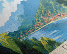 Carregar imagem no visualizador da galeria, Flores, Indonesia Panoramic Beach Print, Vacation Gift, Indonesia Wall Art, Beach Painting, Beach Decor, Beach Painting