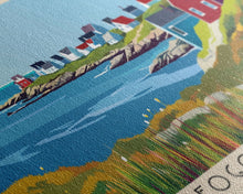 Cargar imagen en el visor de la galería, Fogo Island, Canada Panoramic Beach Print, Vacation Gift, Canada Wall Art, Framed Canvas Print, Framed Beach Painting