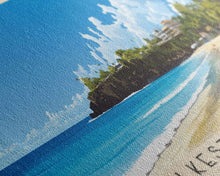 Cargar imagen en el visor de la galería, Folkestone Beach, Barbados Panoramic Print, Vacation Gift, Barbados Wall Art, Beach Painting, Beach Decor, Beach Or Lakehouse Art