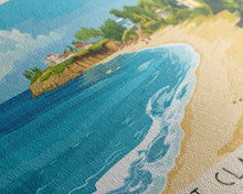 Carregar imagem no visualizador da galeria, Fort Clarence Beach, Jamaica Panoramic Print, Vacation Gift, Jamaica Wall Art, Beach Painting, Beach Decor, Large Wall Art, Wood Frame Art