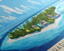 Load image into Gallery viewer, Fulhadhoo Island, Maldives Panoramic Print, Vacation Gift, Maldives Wall Art, Beach Painting, Beach Decor, Beach Or Lakehouse Art