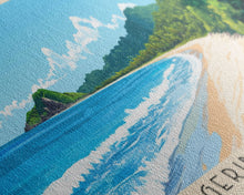 Load image into Gallery viewer, Geribá Beach, Brazil Panoramic Beach Print, Vacation Gift, Brazil Wall Art, Framed Canvas Print, Framed Beach Painting