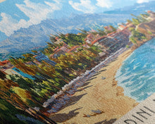 Carregar imagem no visualizador da galeria, Giardini naxos beach, Italy Panoramic Print, Vacation Gift, Italy Wall Art, Beach Painting, Beach Decor, Beach Or Lakehouse Art