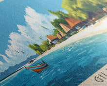 Carregar imagem no visualizador da galeria, Gili Meno, Indonesia Panoramic Beach Print, Vacation Gift, Indonesia Wall Art, Beach Painting, Beach Decor, Beach Painting