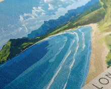 Load image into Gallery viewer, Long Beach, Fiji Panoramic Print, Vacation Gift, Fiji Wall Art, Beach Painting, Beach Decor, Large Wall Art, Wood Frame Art