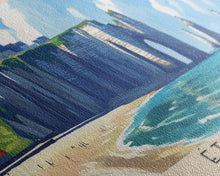 Carregar imagem no visualizador da galeria, Étretat, France Panoramic Beach Print, Vacation Gift, France Wall Art, Beach Painting, Beach Decor, Beach Painting