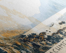 Load image into Gallery viewer, Achmelvich Bay, Scotland Watercolor Print, Vacation Gift, Scotland Wall Art, Beach Painting, Beach Decor, Large Wall Art, Wood Frame Art