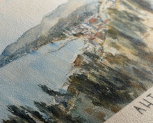 Load image into Gallery viewer, Ahtopol, Bulgaria Watercolor Beach Print, Vacation Gift, Bulgaria Wall Art, Beach Painting, Beach Decor, Beach Painting