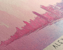 Load image into Gallery viewer, Alexandria, Egypt Watercolor Beach Print, Vacation Gift, Egypt Wall Art, Beach Painting, Beach Decor, Beach Painting