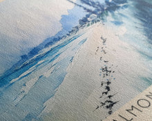 Load image into Gallery viewer, Almonta Beach, Australia Watercolor Beach Print, Vacation Gift, Australia Wall Art, Framed Canvas Print, Framed Beach Painting