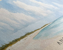 Load image into Gallery viewer, Andros, Bahamas Watercolor Beach Print, Vacation Gift, Bahamas Wall Art, Framed Canvas Print, Framed Beach Painting