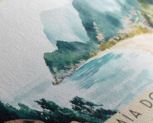 Load image into Gallery viewer, Baía do Sancho, Brazil Watercolor Beach Print, Vacation Gift, Brazil Wall Art, Beach Painting, Beach Decor, Beach Painting