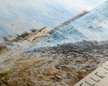 Load image into Gallery viewer, Belle-Île-en-Mer, France Watercolor Print, Vacation Gift, France Wall Art, Beach Painting, Beach Decor, Large Wall Art, Wood Frame Art