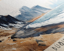 Load image into Gallery viewer, Búðir Beach, Iceland Watercolor Beach Print, Vacation Gift, Iceland Wall Art, Beach Painting, Beach Decor, Beach Painting