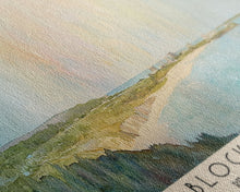 Load image into Gallery viewer, Block Island, Rhode Island,United States Watercolor Print, Vacation Gift, Rhode Island,United States Wall Art, Beach Painting, Beach Decor, Large Wall Art, Wood Frame Art