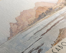 Load image into Gallery viewer, Cabo Blanco, Peru Watercolor Beach Print, Vacation Gift, Peru Wall Art, Beach Painting, Beach Decor, Beach Painting