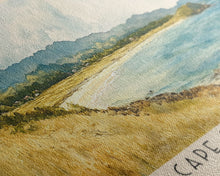 Load image into Gallery viewer, Cape Engano, Philippines Watercolor Beach Print, Vacation Gift, Philippines Wall Art, Beach Painting, Beach Decor, Beach Painting