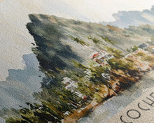 Cargar imagen en el visor de la galería, Cockburn Town Beach, Turks and Caicos Watercolor Beach Print, Vacation Gift, Turks and Caicos Wall Art, Framed Canvas Print, Framed Beach Painting
