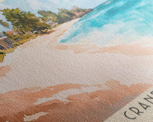 Load image into Gallery viewer, Crane Beach, Barbados Watercolor Beach Print, Vacation Gift, Barbados Wall Art, Framed Canvas Print, Framed Beach Painting