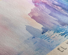 Load image into Gallery viewer, El Hierro, Spain Watercolor Beach Print, Vacation Gift, Spain Wall Art, Beach Painting, Beach Decor, Beach Painting