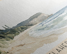 Load image into Gallery viewer, Flaherty Beach, Australia Watercolor Print, Vacation Gift, Australia Wall Art, Beach Painting, Beach Decor, Large Wall Art, Wood Frame Art