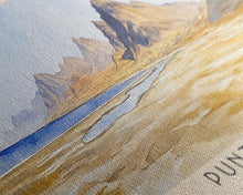 Load image into Gallery viewer, Punta Sal, Peru Watercolor Beach Print, Vacation Gift, Peru Wall Art, Beach Painting, Beach Decor, Beach Painting