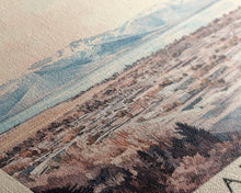 Load image into Gallery viewer, Ancud, Chile Watercolor Print, Vacation Gift, Chile Wall Art, Beach Painting, Beach Decor, Large Wall Art, Wood Frame Art