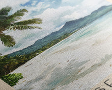 Load image into Gallery viewer, Anse Soleil, Seychelles Watercolor Beach Print, Vacation Gift, Seychelles Wall Art, Framed Canvas Print, Framed Beach Painting