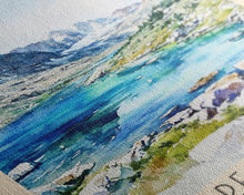 Carregar imagem no visualizador da galeria, Bahia de Las Aguilas, Dominican Republic Watercolor Beach Print, Vacation Gift, Dominican Republic Wall Art, Framed Canvas Print, Framed Beach Painting