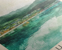 Load image into Gallery viewer, Beau Vallon, Seychelles Watercolor Beach Print, Vacation Gift, Seychelles Wall Art, Beach Painting, Beach Decor, Beach Painting