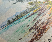 Carregar imagem no visualizador da galeria, Bintan Island, Indonesia Watercolor Beach Print, Vacation Gift, Indonesia Wall Art, Framed Canvas Print, Framed Beach Painting