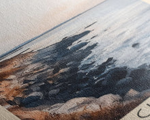 Load image into Gallery viewer, Block Island, Rhode Island,United States Watercolor Print, Vacation Gift, Rhode Island,United States Wall Art, Beach Painting, Beach Decor, Large Wall Art, Wood Frame Art