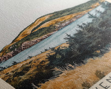 Load image into Gallery viewer, Bonaventure Island, Canada Watercolor Beach Print, Vacation Gift, Canada Wall Art, Beach Painting, Beach Decor, Beach Painting