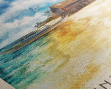 Load image into Gallery viewer, Bounty Beach, Philippines Watercolor Beach Print, Vacation Gift, Philippines Wall Art, Framed Canvas Print, Framed Beach Painting