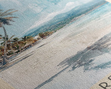 Load image into Gallery viewer, Cabarete Beach, Dominican Republic Watercolor Print, Vacation Gift, Dominican Republic Wall Art, Beach Painting, Beach Decor, Large Wall Art, Wood Frame Art