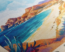 Load image into Gallery viewer, Cabo San Lucas, Mexico Watercolor Print, Vacation Gift, Mexico Wall Art, Beach Painting, Beach Decor, Large Wall Art, Wood Frame Art