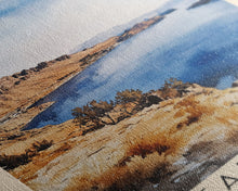 Load image into Gallery viewer, Caldera, Chile Watercolor Print, Vacation Gift, Chile Wall Art, Beach Painting, Beach Decor, Large Wall Art, Wood Frame Art