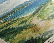 Load image into Gallery viewer, Cape Engano, Philippines Watercolor Beach Print, Vacation Gift, Philippines Wall Art, Beach Painting, Beach Decor, Beach Painting