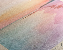 Load image into Gallery viewer, Cruise Center Beach, Turks and Caicos Watercolor Print, Vacation Gift, Turks and Caicos Wall Art, Beach Painting, Beach Decor, Large Wall Art, Wood Frame Art