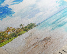 Load image into Gallery viewer, Devil’s Beach, Fiji Watercolor Beach Print, Vacation Gift, Fiji Wall Art, Beach Painting, Beach Decor, Beach Painting