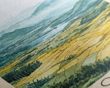 Load image into Gallery viewer, Doc Let, Vietnam Watercolor Print, Vacation Gift, Vietnam Wall Art, Beach Painting, Beach Decor, Large Wall Art, Wood Frame Art