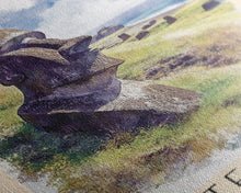 Load image into Gallery viewer, Easter Island, Chile Watercolor Beach Print, Vacation Gift, Chile Wall Art, Beach Painting, Beach Decor, Beach Painting