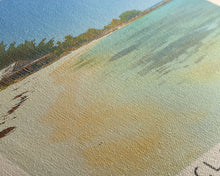 Cargar imagen en el visor de la galería, Fort Clarence Beach, Jamaica Watercolor Beach Print, Vacation Gift, Jamaica Wall Art, Framed Canvas Print, Framed Beach Painting