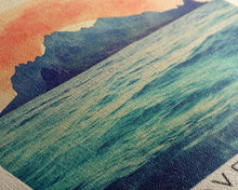 Carregar imagem no visualizador da galeria, Genovesa Island, Ecuador Watercolor Beach Print, Vacation Gift, Ecuador Wall Art, Framed Canvas Print, Framed Beach Painting