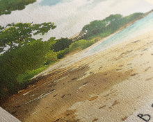 Load image into Gallery viewer, Gibbs Beach, Barbados Watercolor Print, Vacation Gift, Barbados Wall Art, Beach Painting, Beach Decor, Large Wall Art, Wood Frame Art